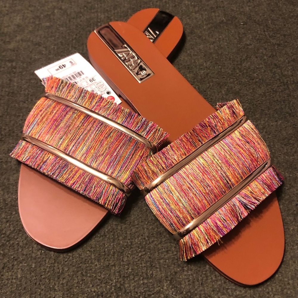 Zara sandals, colorful